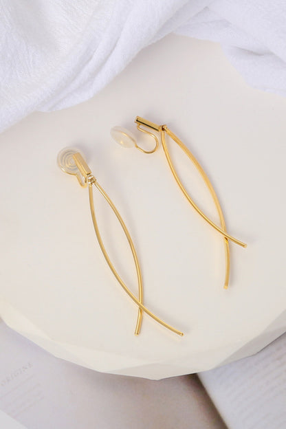 18K Gold Plated Clip-On Earrings