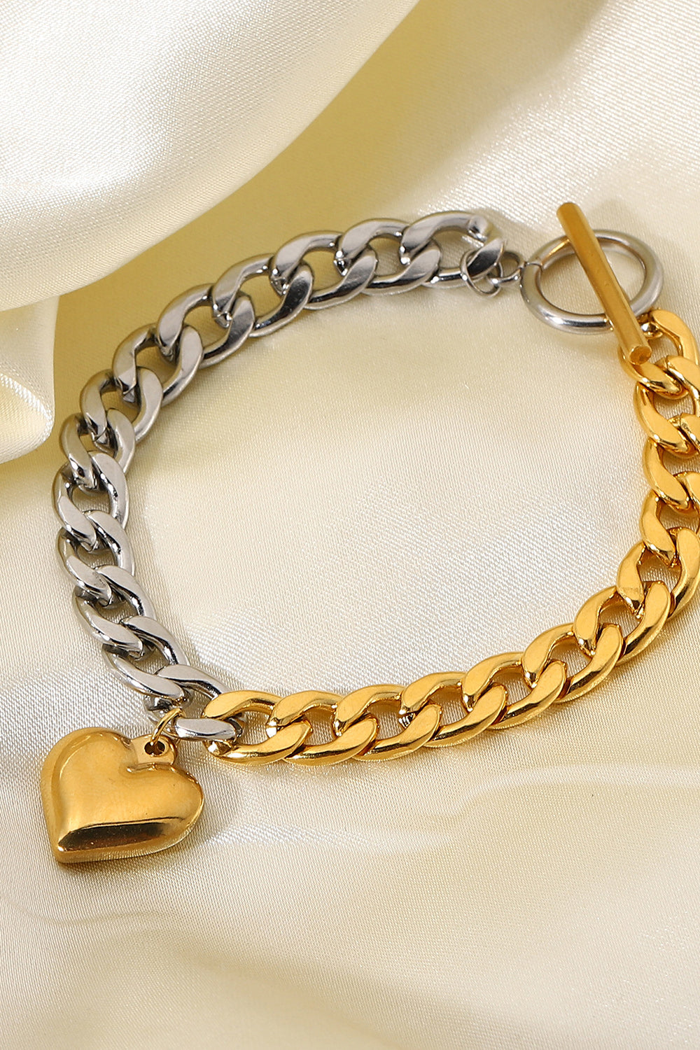 Chain Heart Charm Bracelet