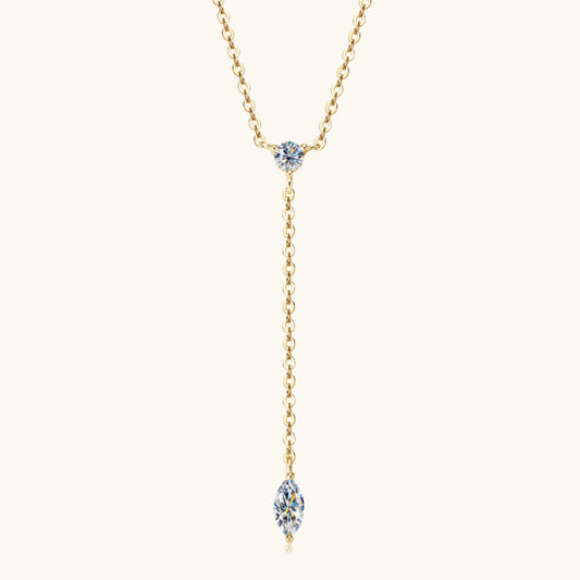 Celestial Glow: Moissanite Sterling Necklace