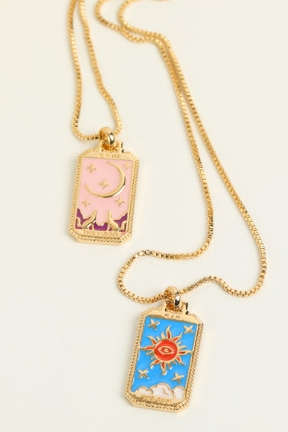 Tarot Card Pendant Copper Necklace