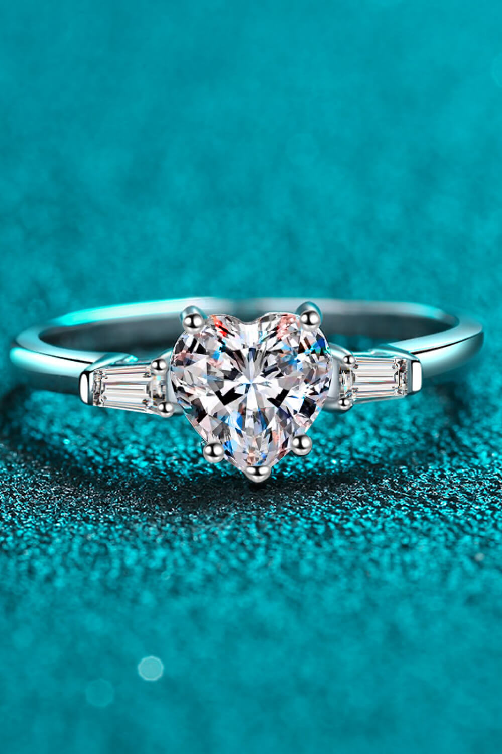 1.2 Carat Moissanite Heart Ring