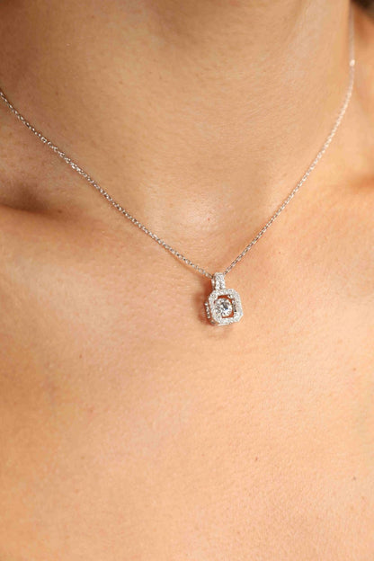 Adored Moissanite 925 Sterling Silver Necklace