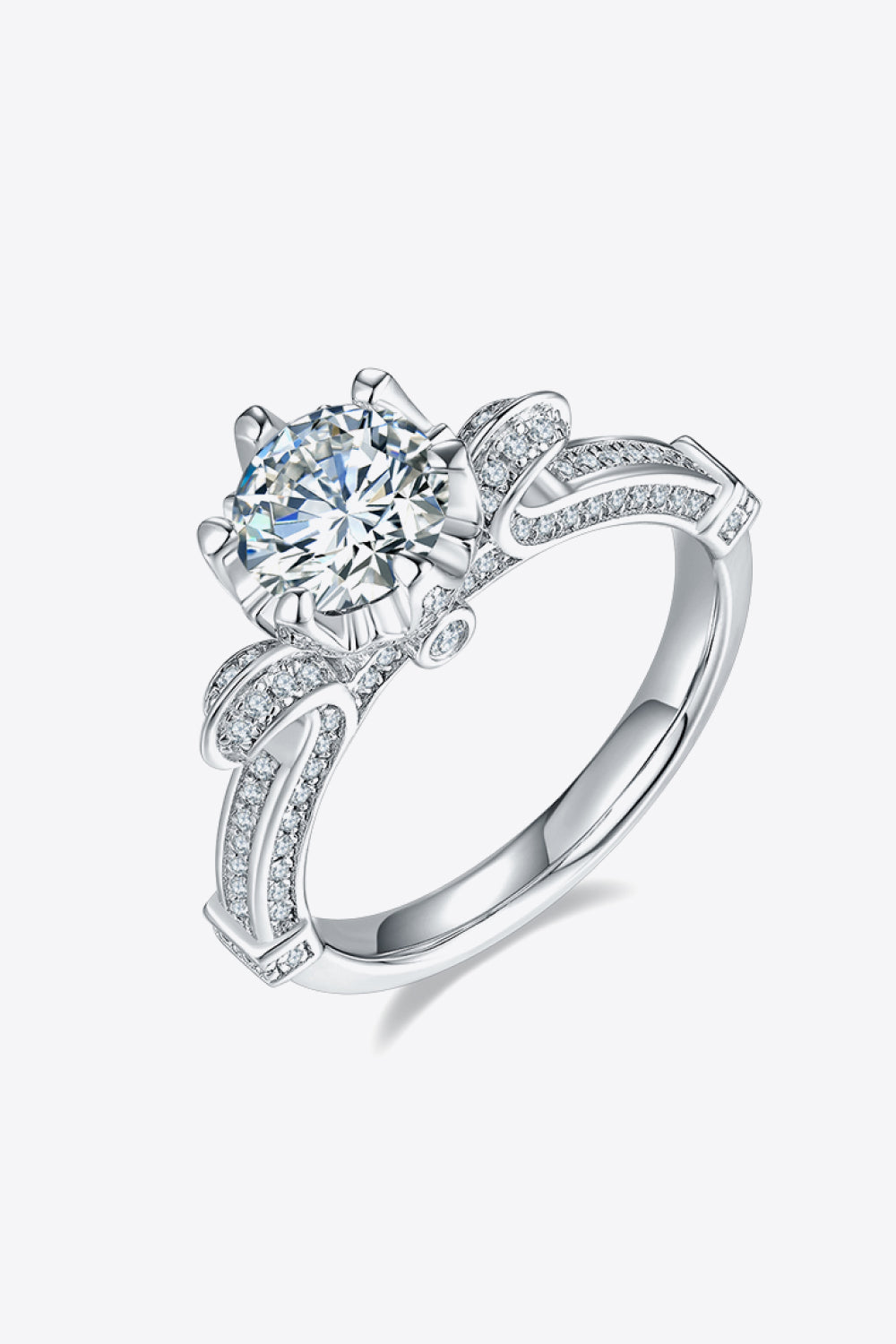 Adored 1 Carat Moissanite 925 Sterling Silver Ring